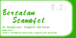 bertalan stampfel business card